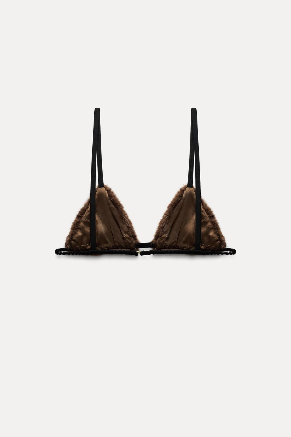LIMITED EDITION FAUX FUR BRALETTE - Zara фото 3