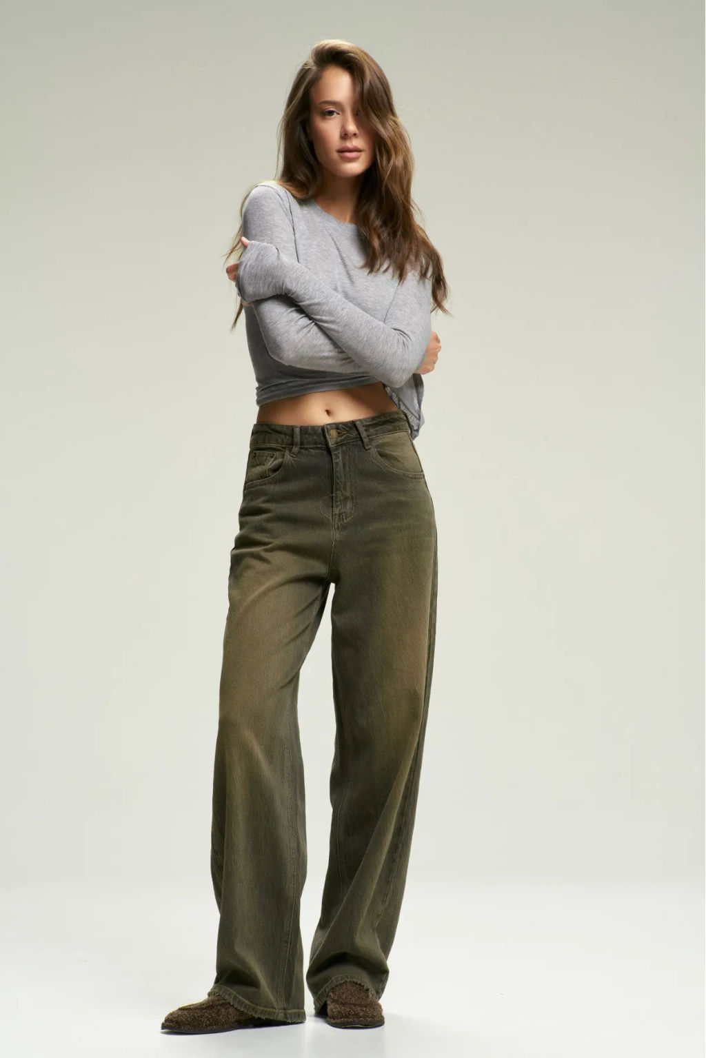 Джинсы RELAXED Washed Brown