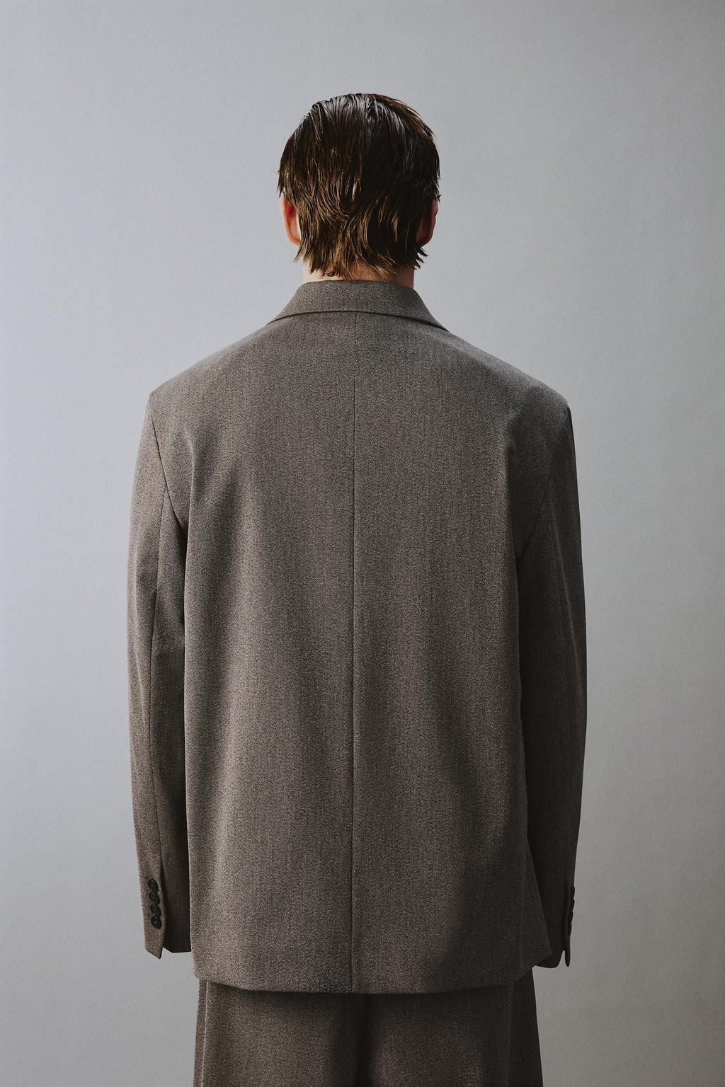 BLAZER TRAJE ESTRUCTURA RELAXED FIT / Marr?n / Topo - Zara фото 3