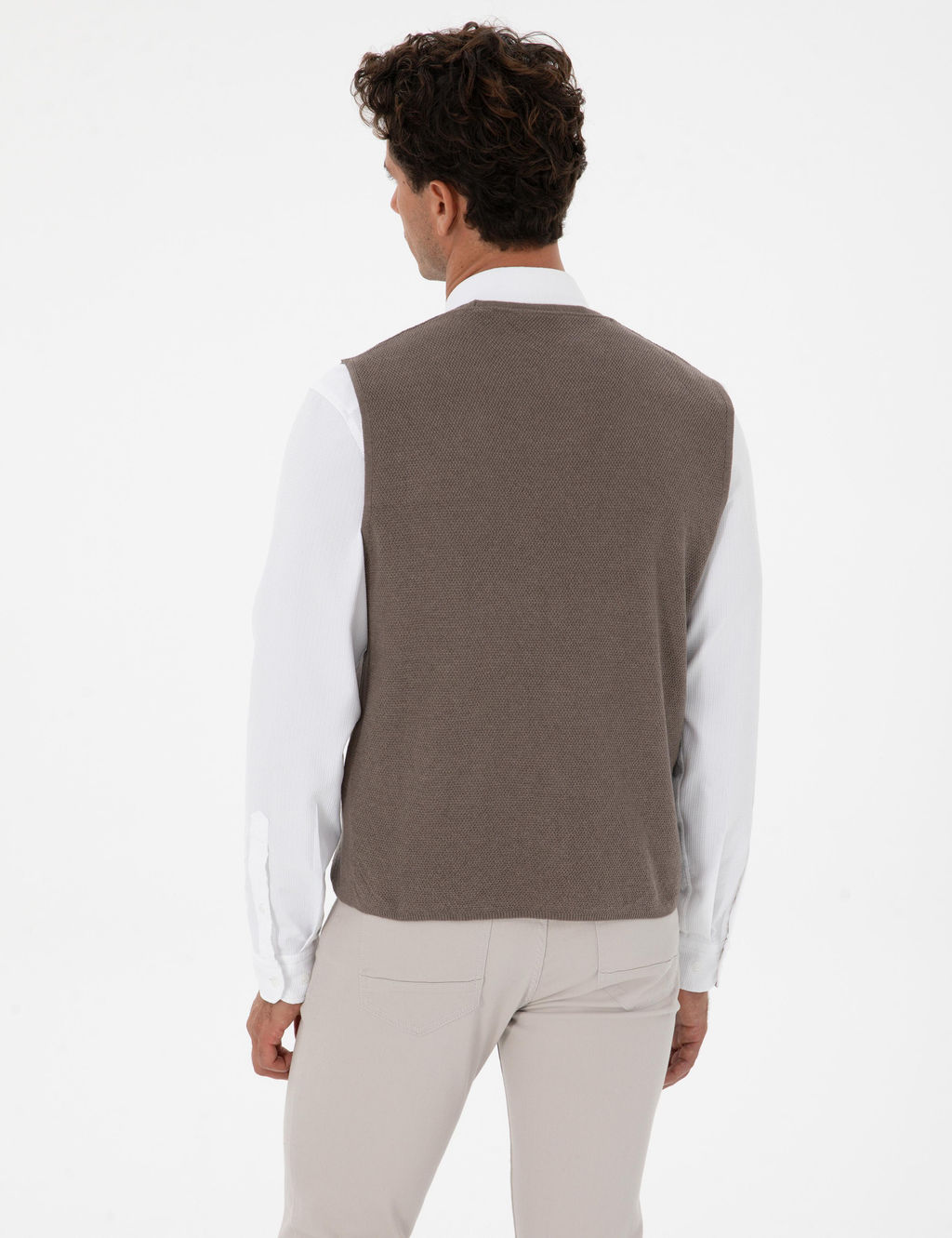 Vizon Melanj Triko Yelek - Pierre cardin фото 5