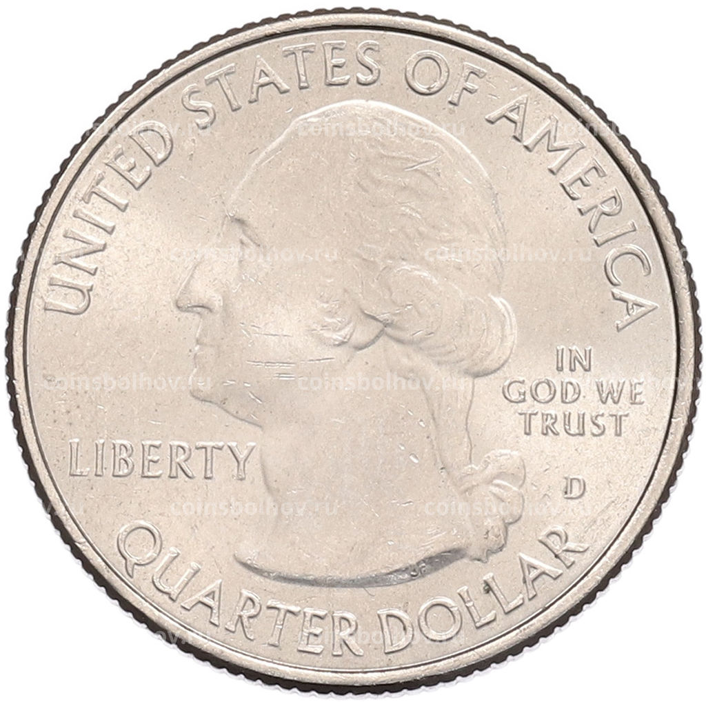 Монета 1/4 доллара (25 центов) 2018 года D США Национальные парки  №42 Национальное побережье Апостл-Айлендс