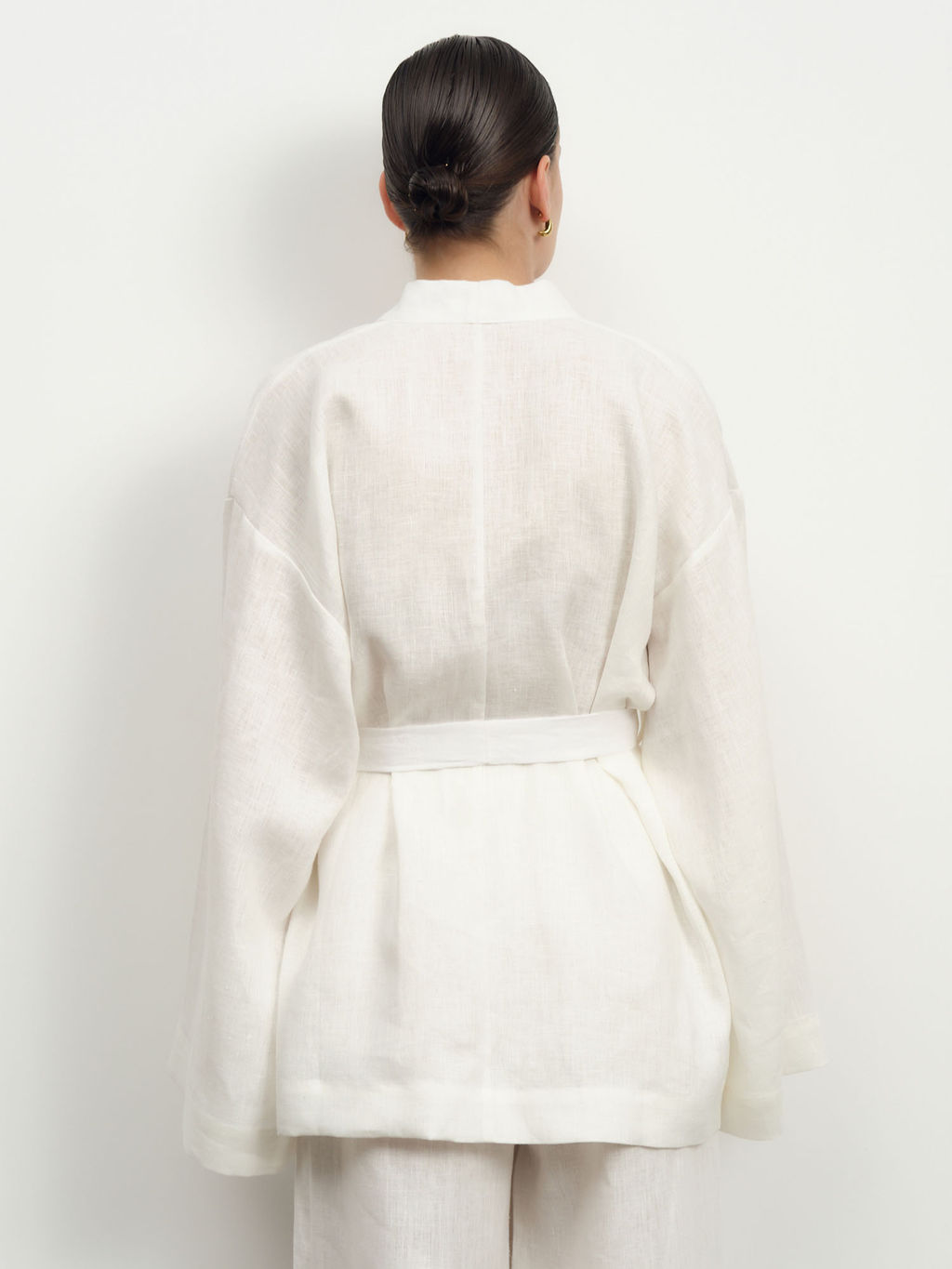 Жакет-кимоно льняное 42367 белый