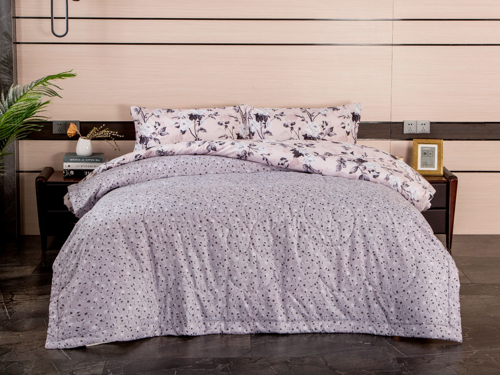 Комплект с одеялом Дора (латте серебро)