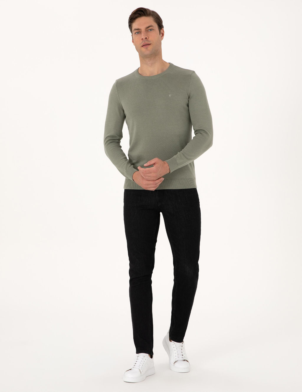 Ada _ay_ Slim Fit Bisiklet Yaka Basic Triko Kazak - Pierre cardin фото 4