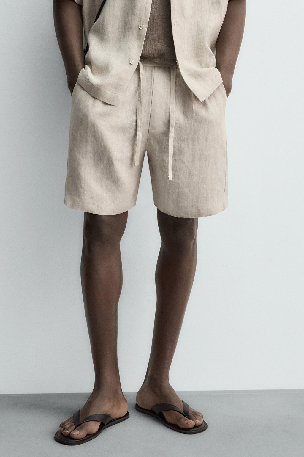 100% LINEN RELAXED FIT BERMUDA SHORTS - Zara фото 18