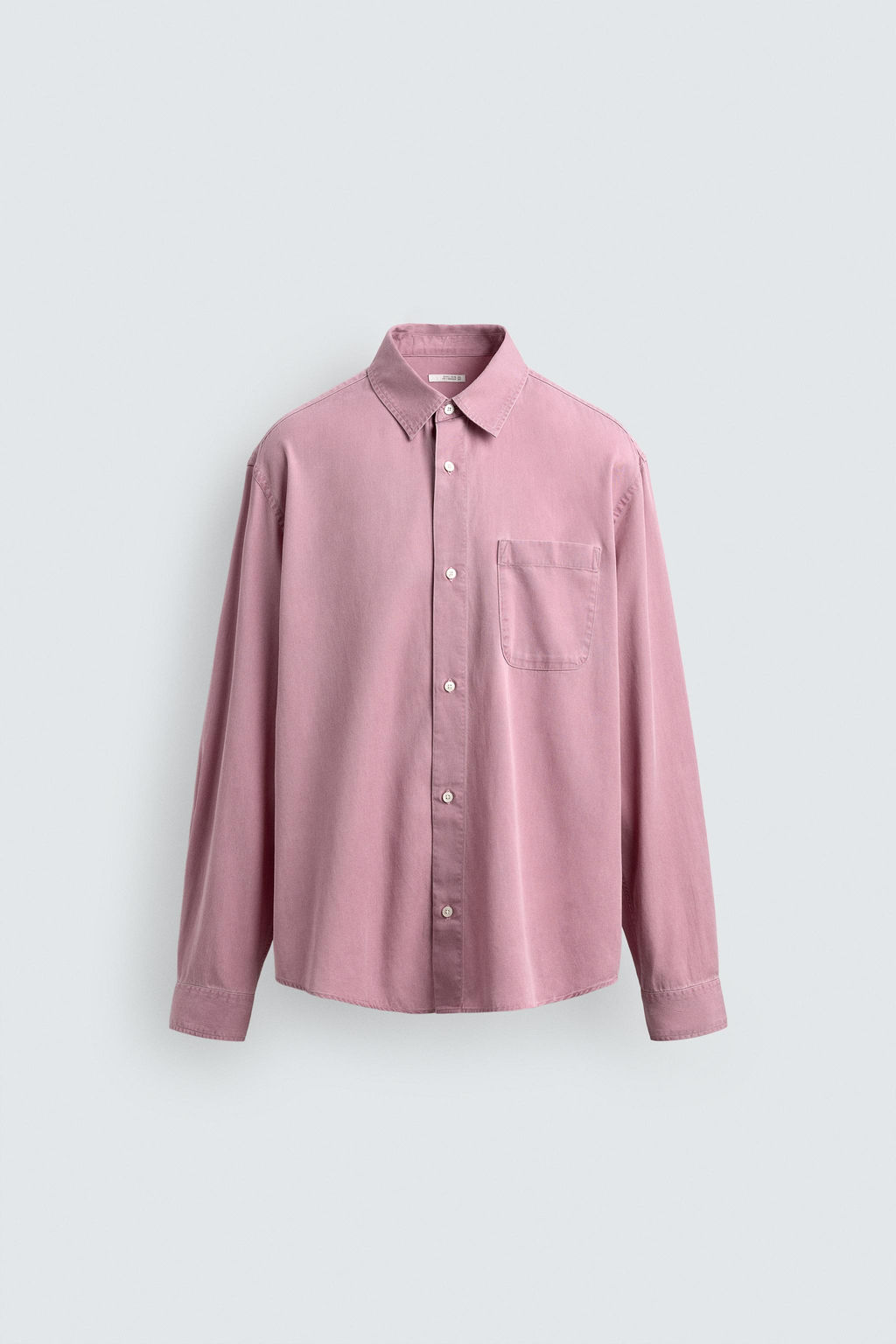 CAMISA REGULAR FIT LYOCELL - ALGOD?N / Rosa - Zara фото 6