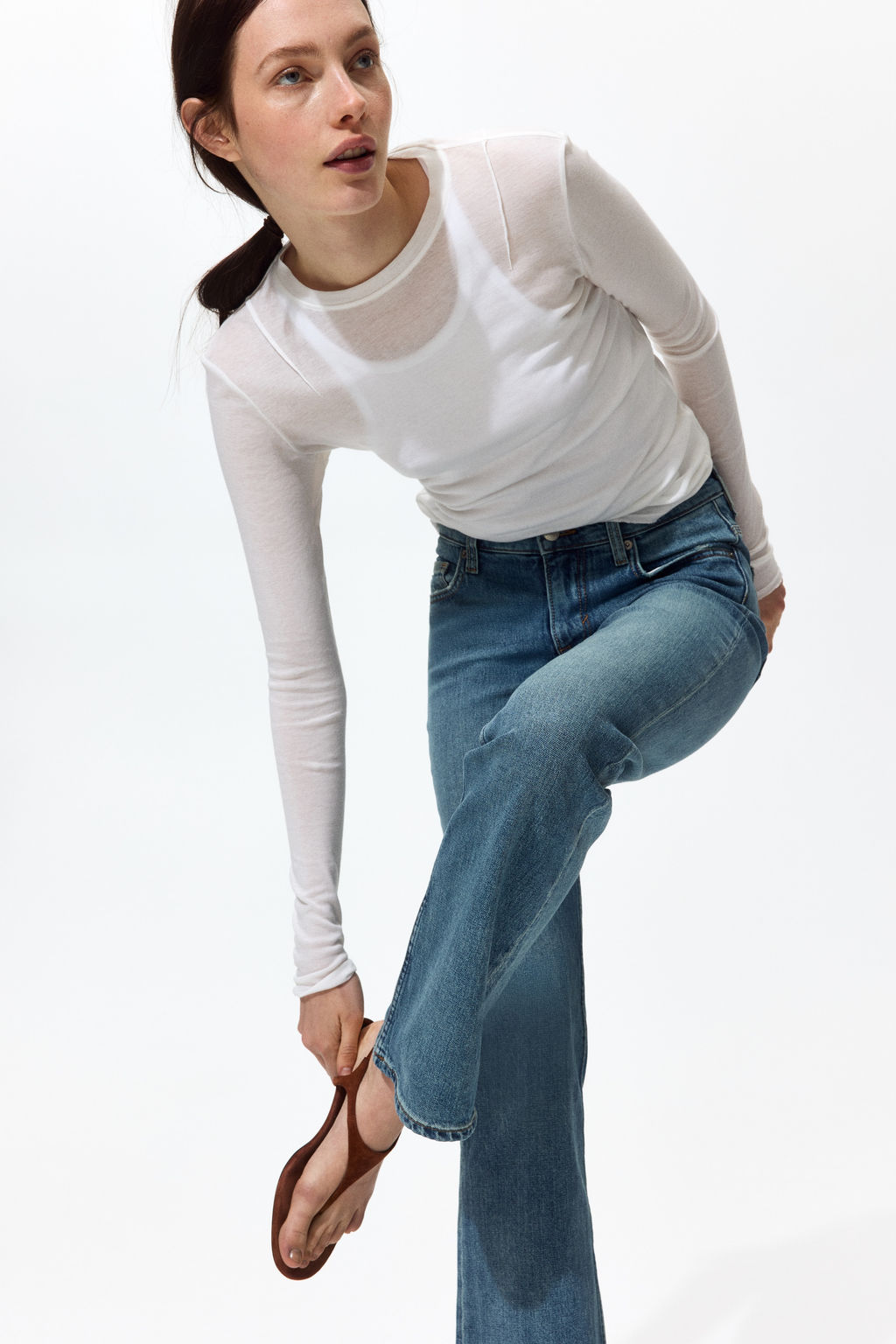 Bootcut High Waist Jeans - H&m фото 3