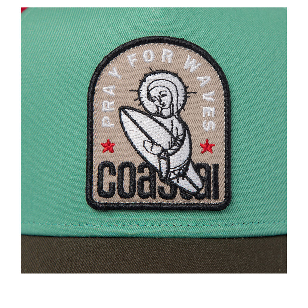 Бейсболка COASTAL арт. HFT Pray for Waves (бирюзовый / коричневый) фото 3
