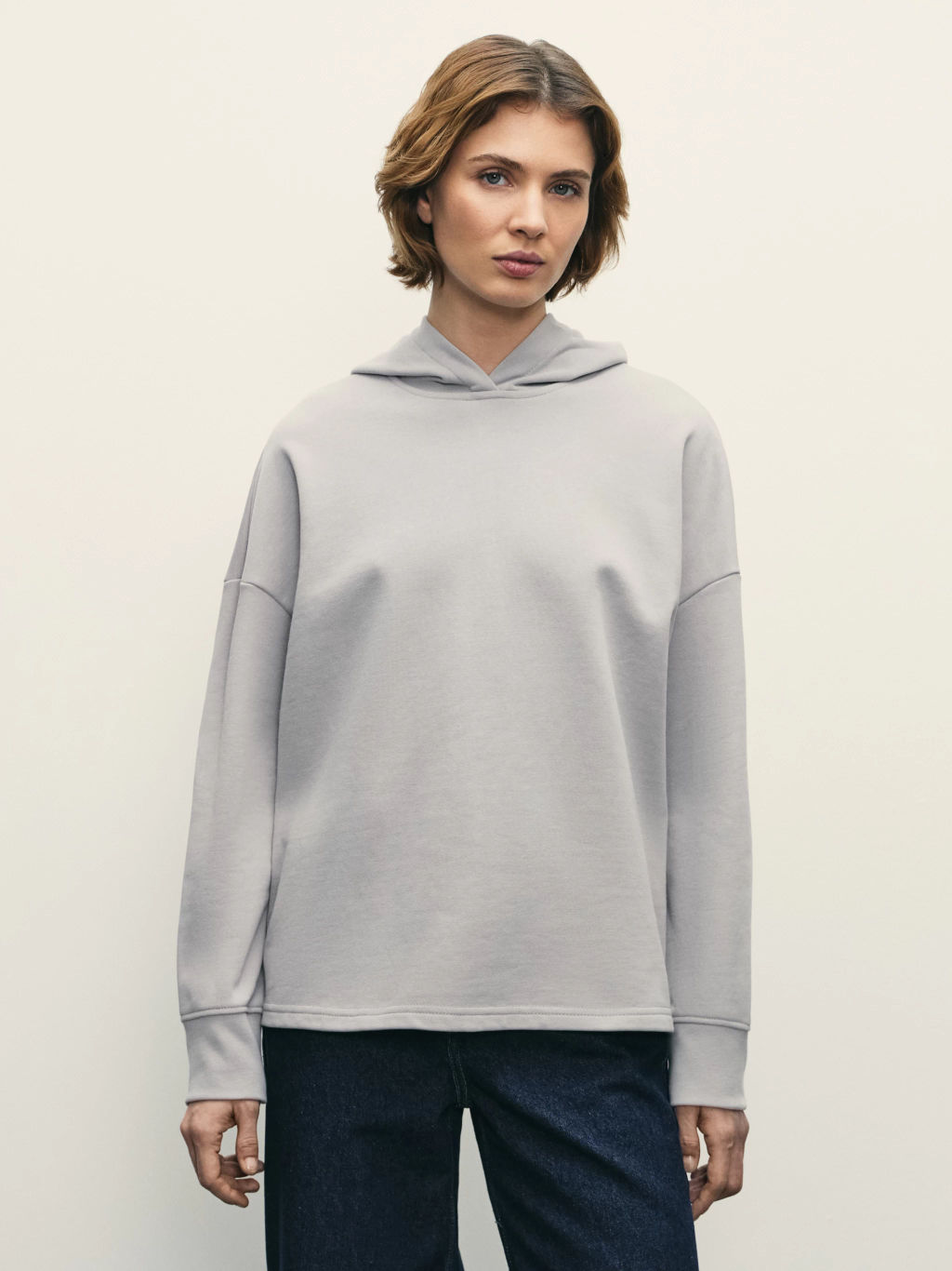 Худи свободного кроя из футера / Zarina  фото 3