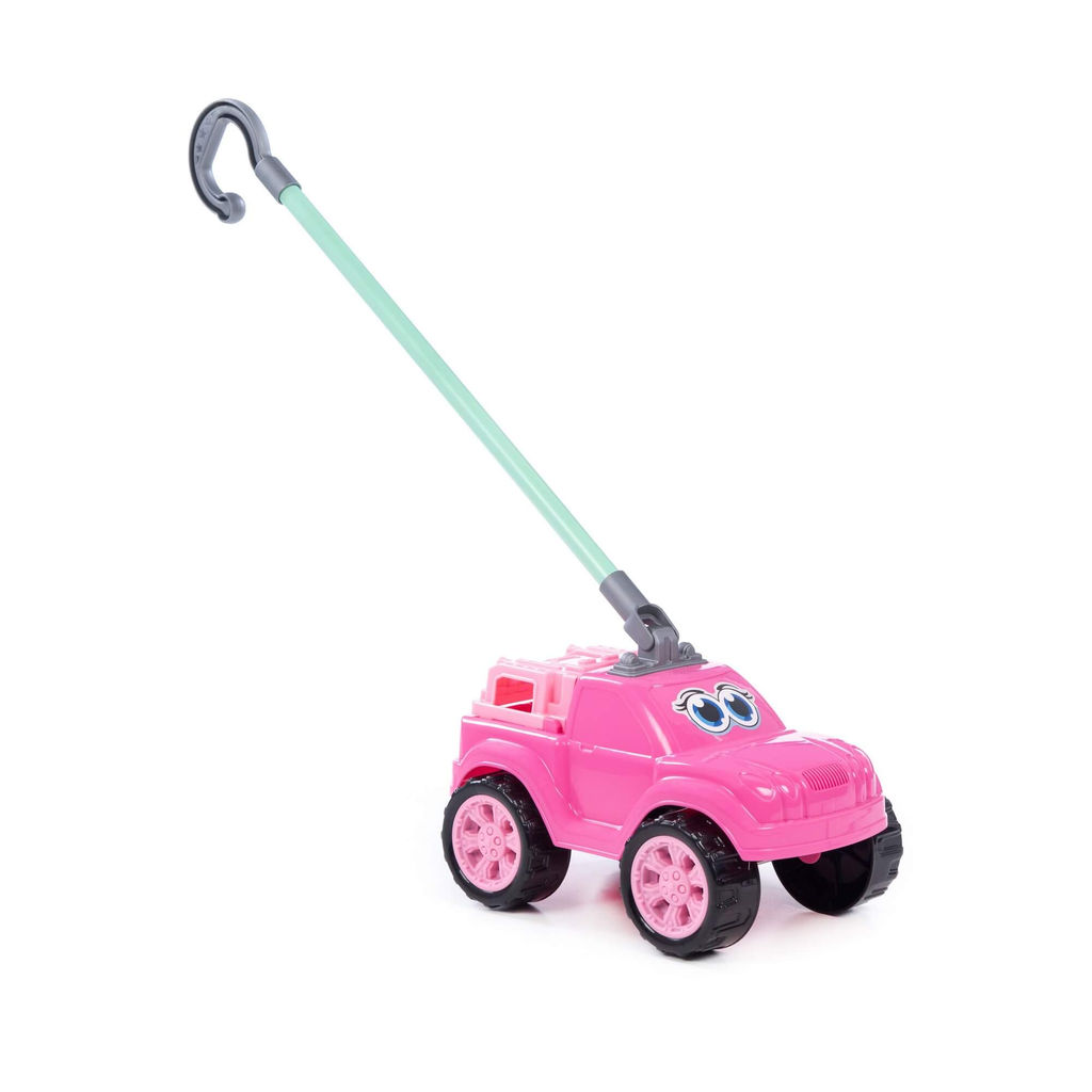 Автомобиль-каталка Боби с ручкой (розовый) - Полесье фото 5