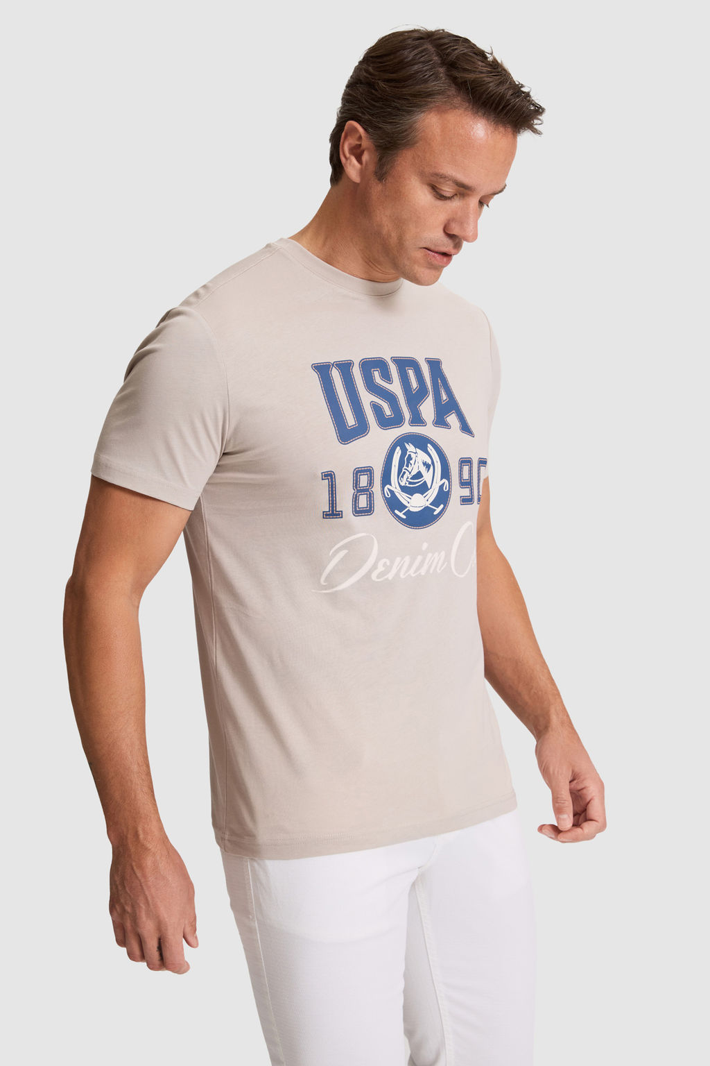 Erkek Ta_ Regular Fit Bisiklet Yaka Ti__rt - U.s. polo assn фото 3