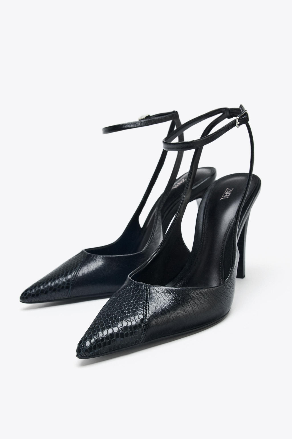 LEATHER HIGH-HEEL SHOES - Zara фото 10