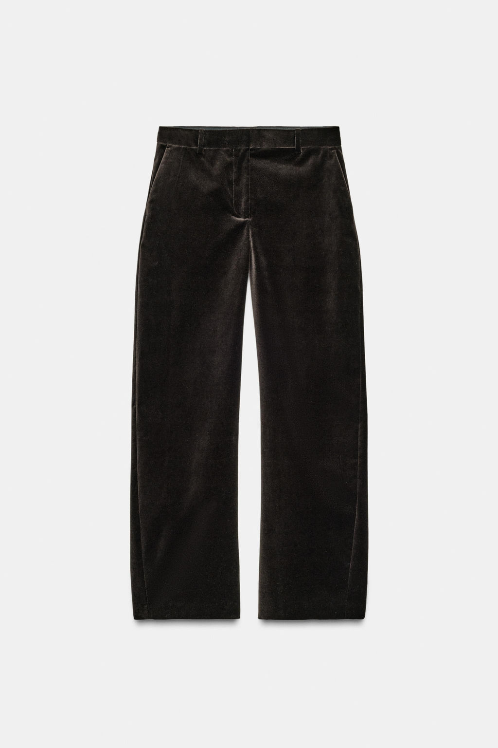 ZW COLLECTION VELVET CARROT FIT TROUSERS - Zara фото 2