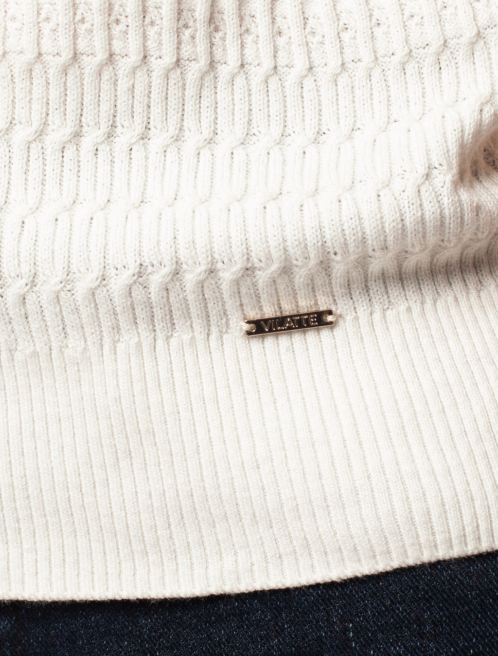 VILATTE / Джемпер фактурной вязки из вискозы  фото 3