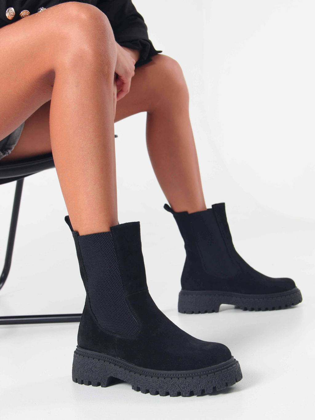 Ботинки EDART 334.asteria.bl черный замш/шерсть - Ed'art фото 3