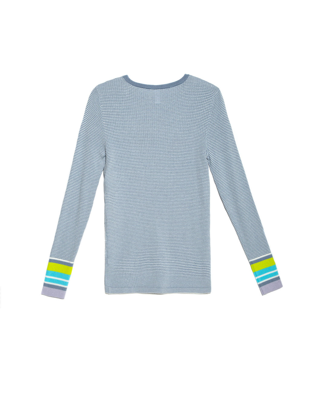 CONTE Ультрамодный джемпер с контрастными манжетами LDK 046 denim stripes - Conte elegant фото 4