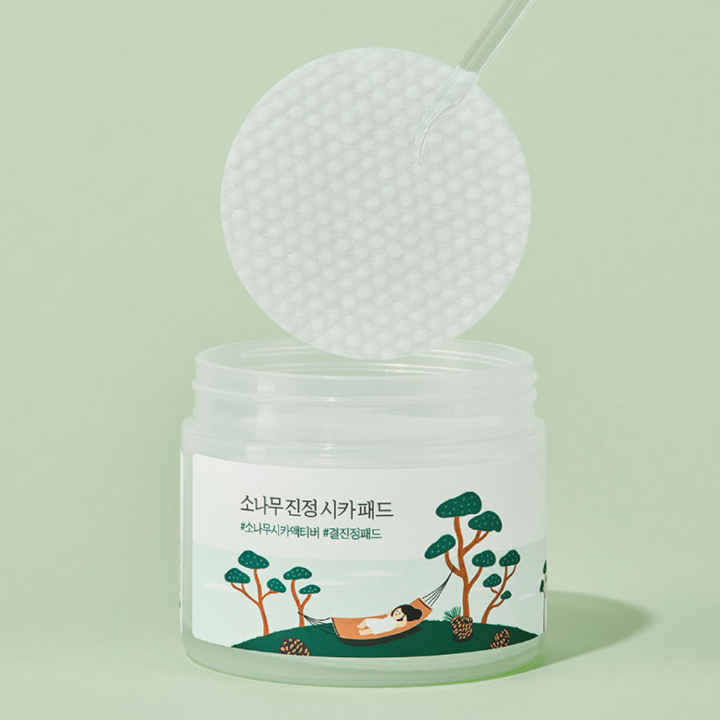 ROUND LAB Пэды для проблемной кожи лица с экстрактами сосны и центеллы / Pine Calming Cica Pad, 50 шт. (130 мл)