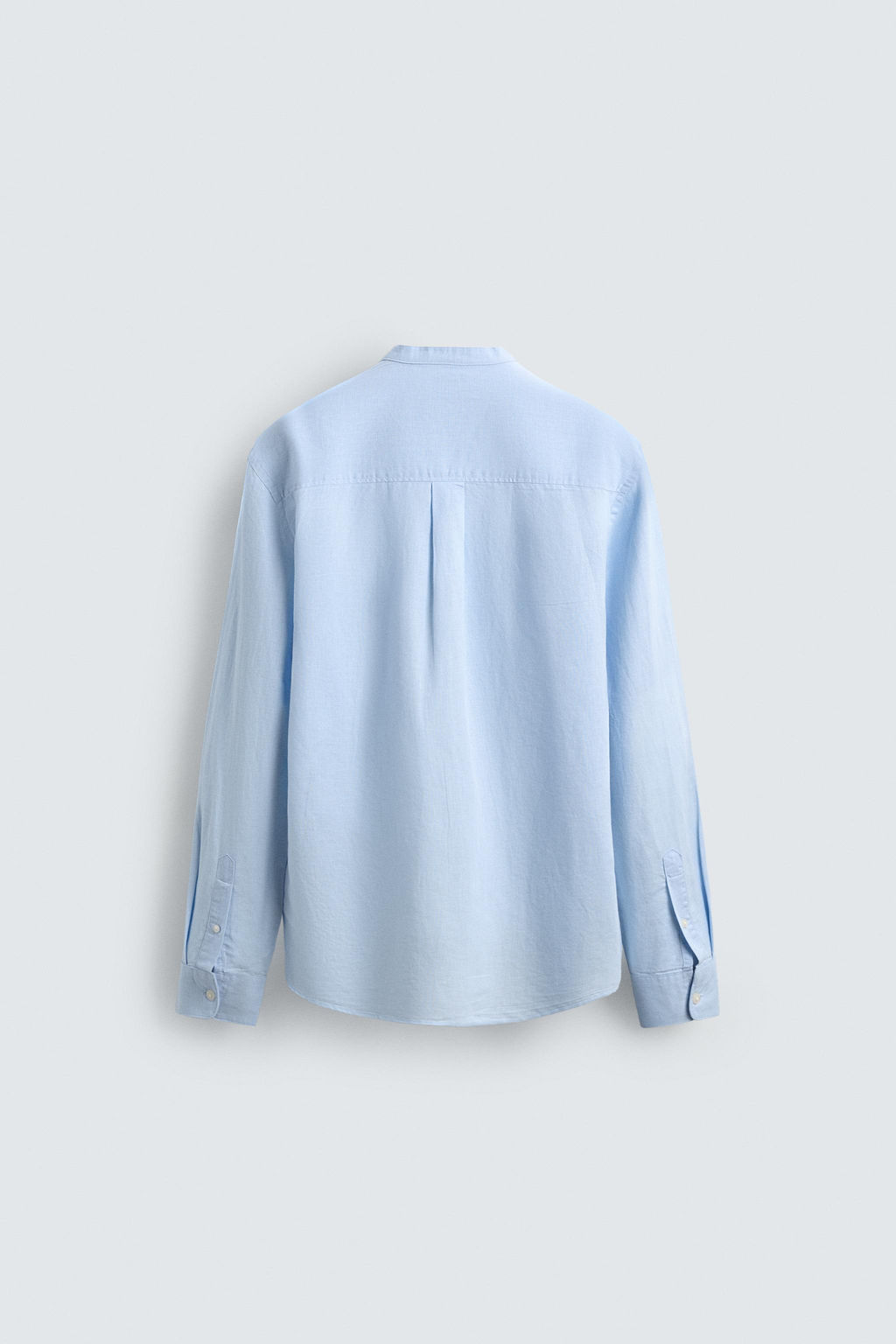 CAMISA RELAXED FIT LINO - ALGOD?N / Celeste - Zara фото 7