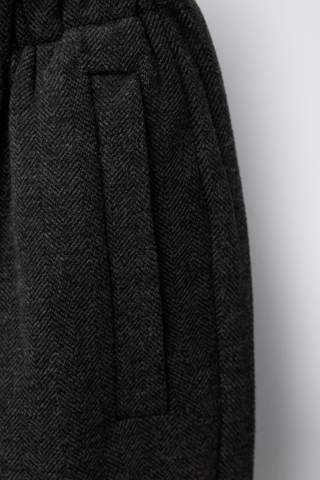 HERRINGBONE WIDE-LEG TROUSERS - Zara фото 4