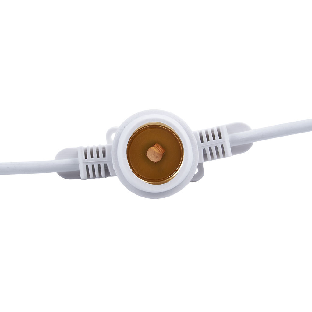 UDL-K110 40/E27/10M IP65 WHITE BELT-LIGHT Гирлянда Белт-лайт, 10м + 1,5м сетевой шнур. 40 патронов E27, шаг 25см. Белая. TM Uniel