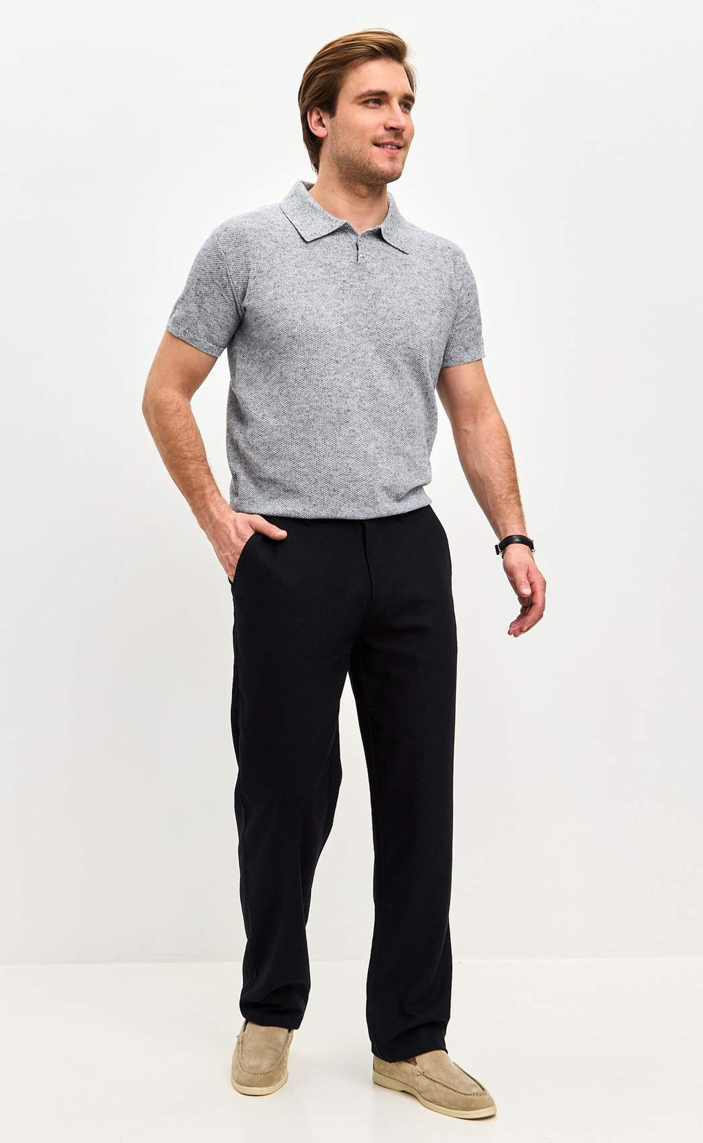 Брюки лен P511-0852Rus navy