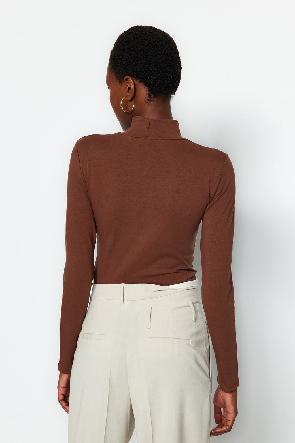 Kahverengi Bal?kc? Yaka C?tc?tl? Orme Body TWOAW21BD0008