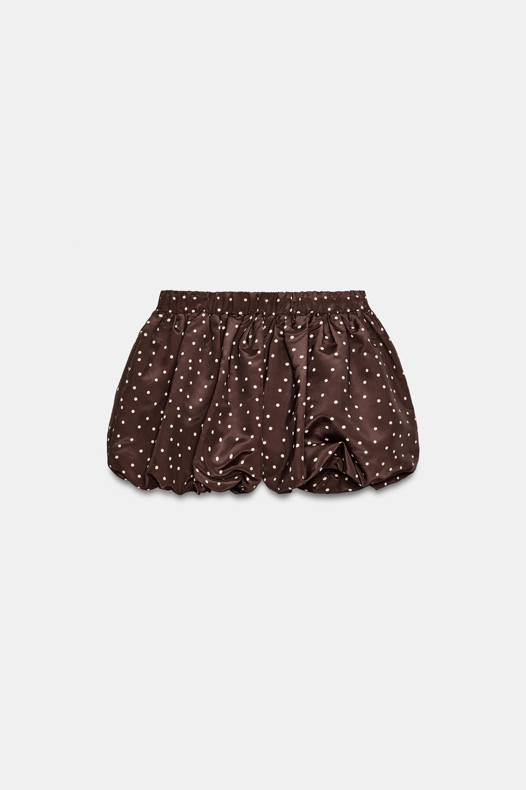FALDA PANTAL?N GLOBO LUNARES / Marr?n - Zara фото 8