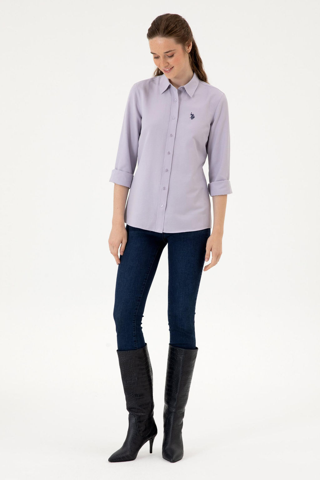 Kad_n Mor Uzun Kollu Basic G_mlek Sepette S_rpriz _ndirim - U.s. polo assn фото 4