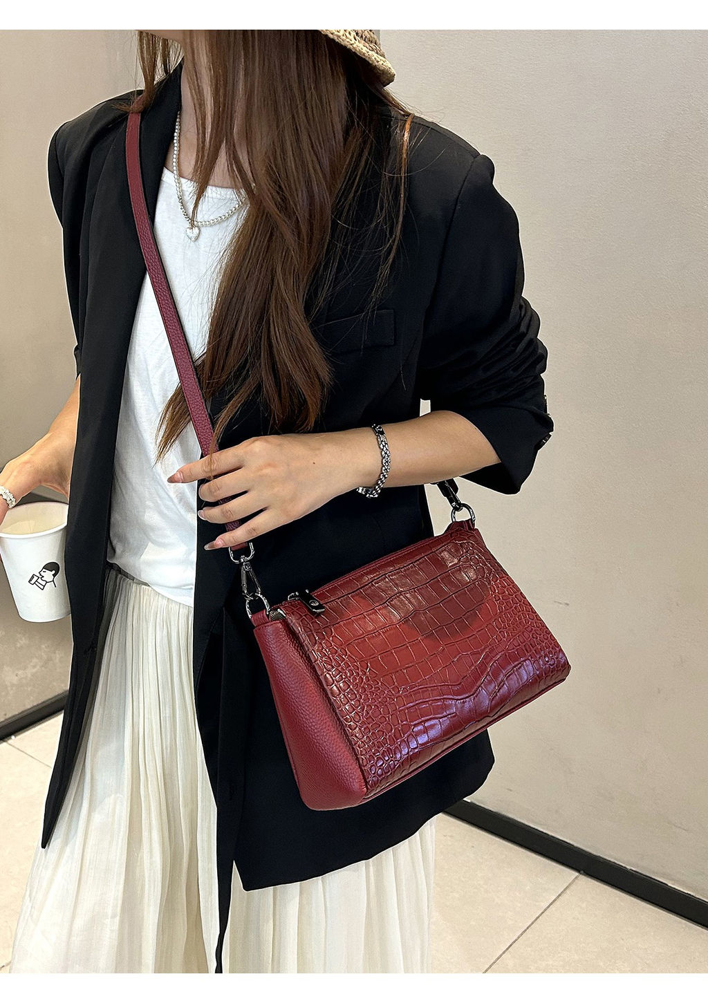 Cумка Lanotti LINNET CROCO 7001/Черный