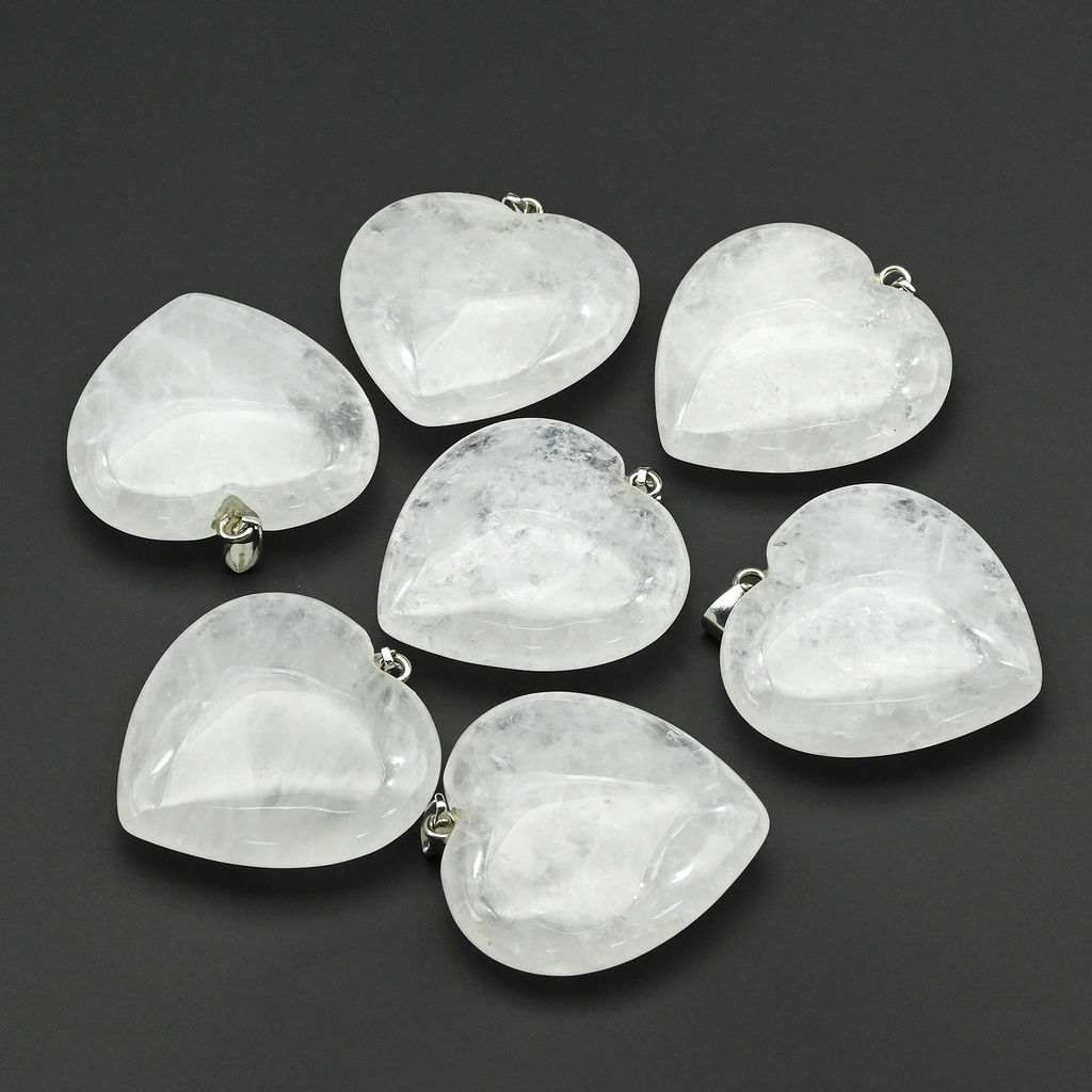 Кулон из горного хрусталя "Сердце" 40*40мм