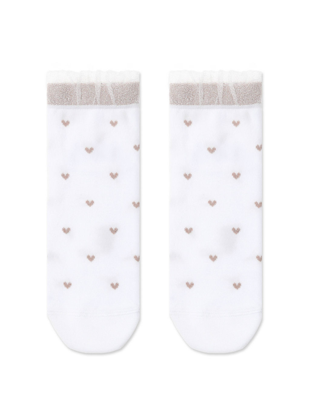 Цена за 2 пары. Носки Короткие CONTE Носки с воздушным ботом и люрексом CLASSIC белый - Conte elegant фото 2