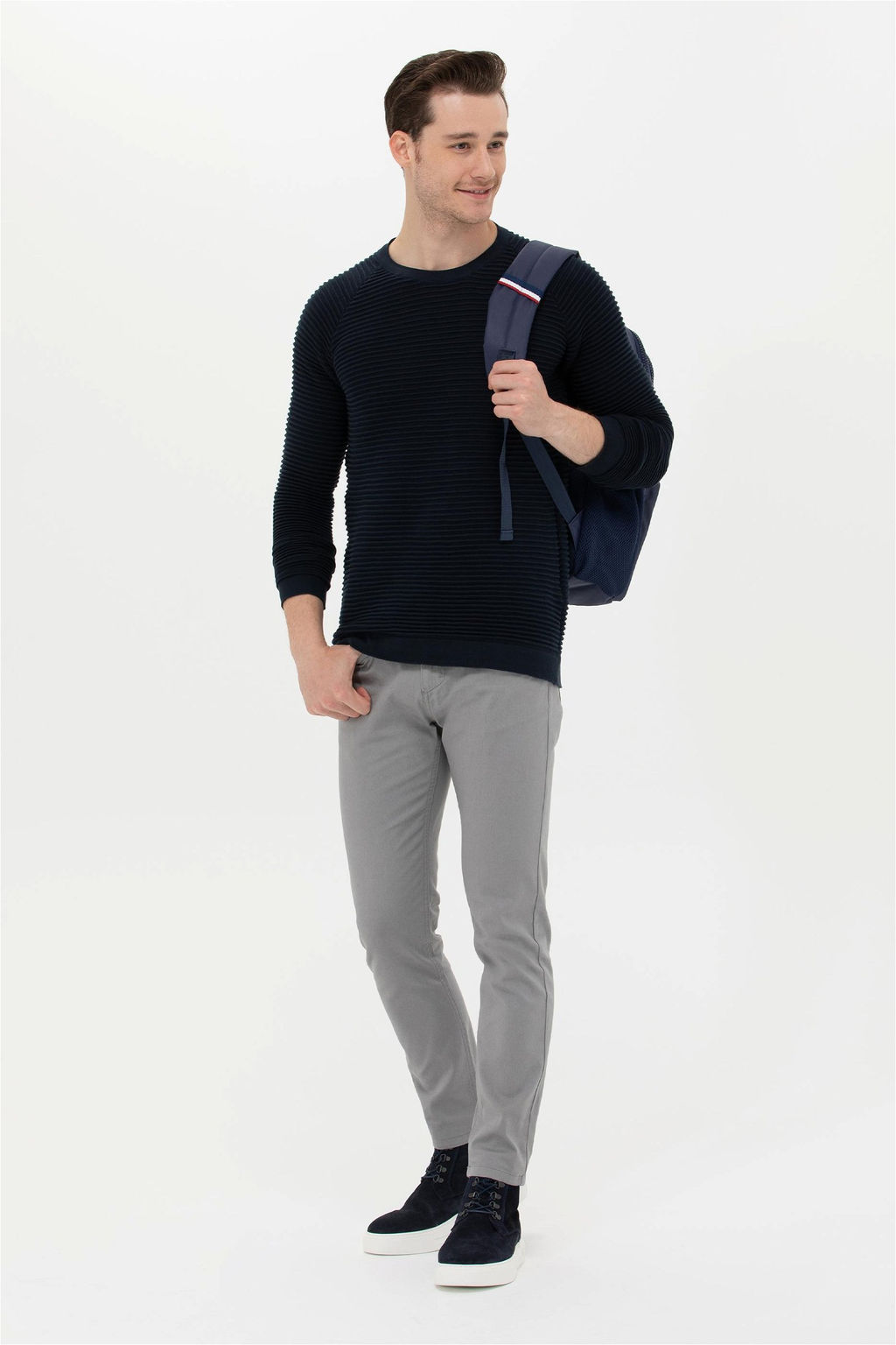 Мужской темно-синий свитер Неожиданная скидка в корзине - U.s. polo assn фото 4