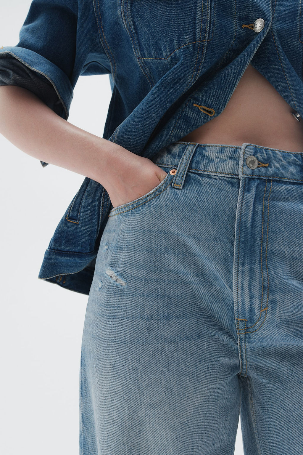 Curvy Fit Baggy High Jeans - H&m фото 2