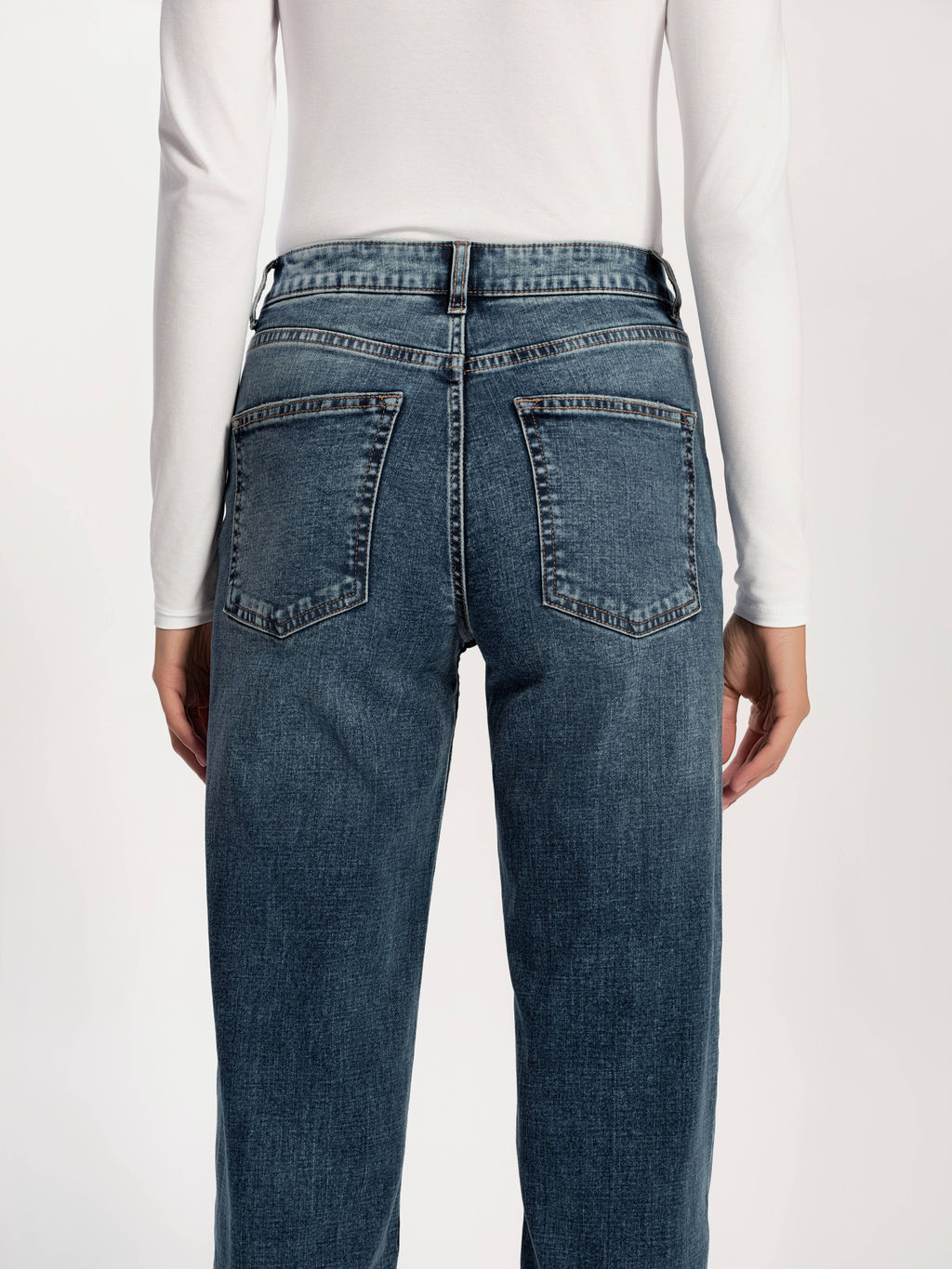 CONTE CON-825 Джинсы Basic straight винтажной варки с эффектом потертостей dark blue - Conte elegant фото 5