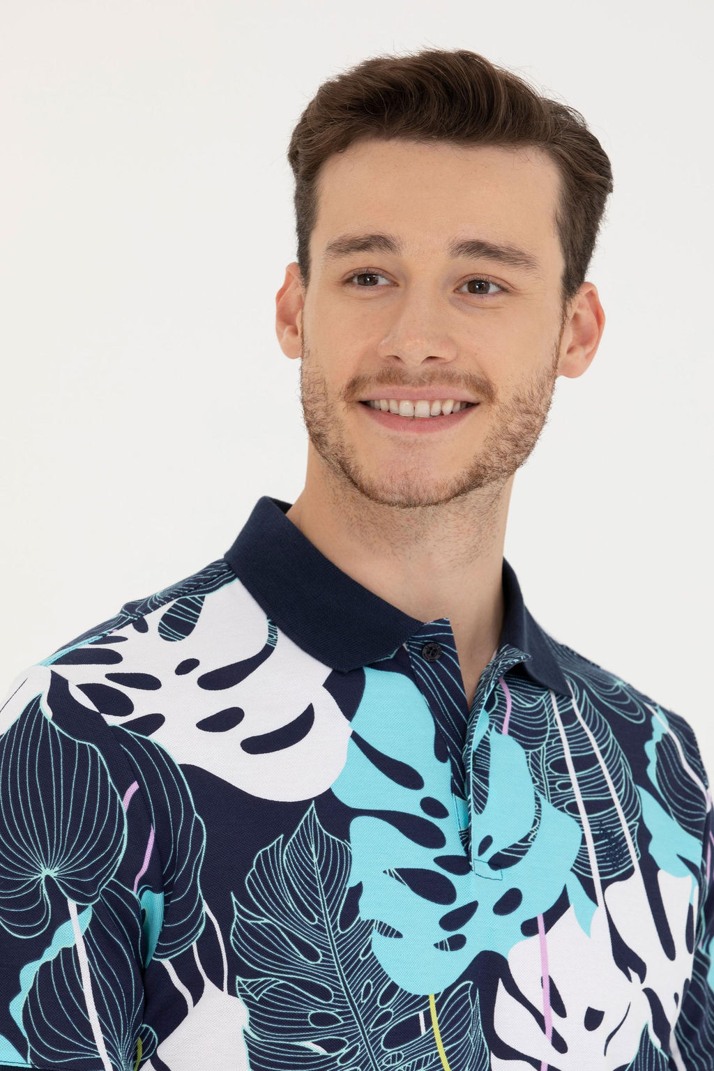 U. S. Polo Assn Мужская темно-синяя футболка с воротником-поло - U.s. polo assn фото 9