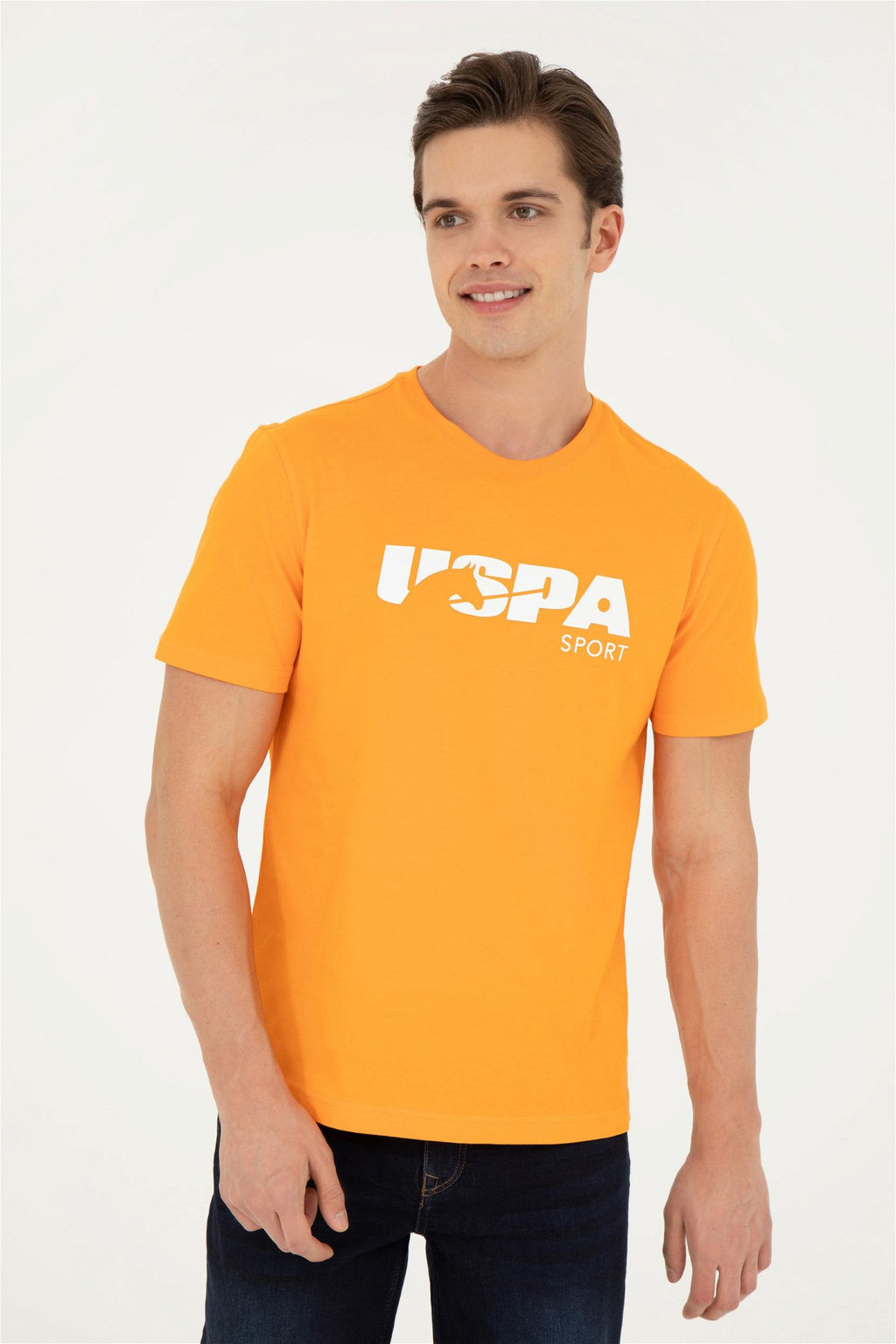 Мужская оранжевая футболка - U.s. polo assn фото 3