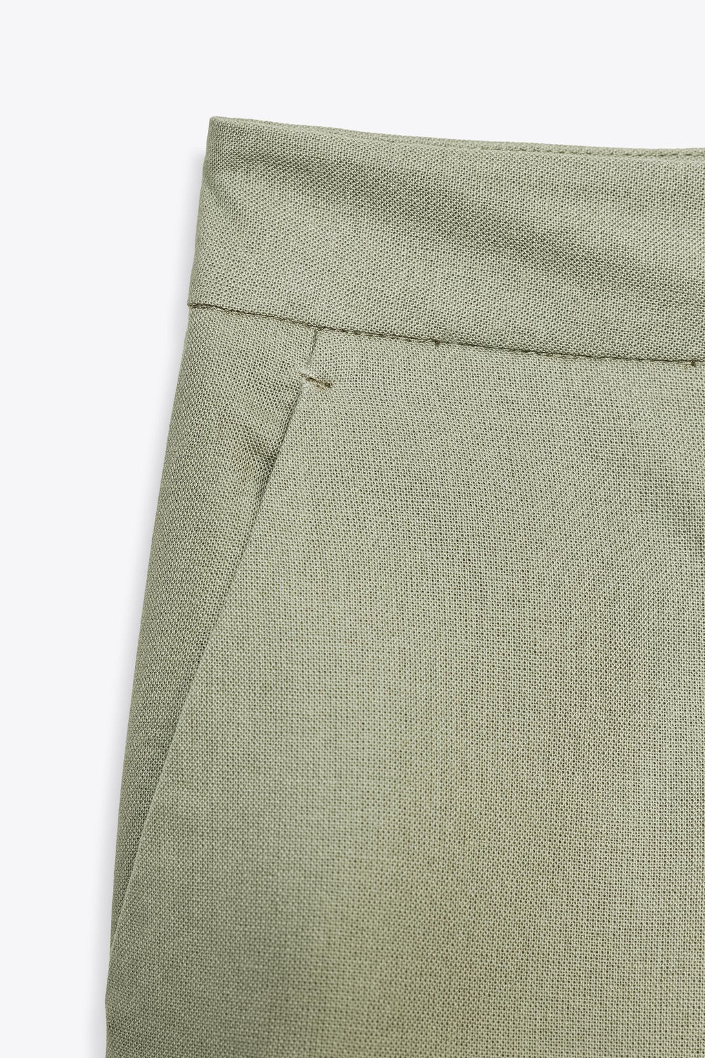STRAIGHT-LEG LINEN BLEND TROUSERS - Zara фото 7