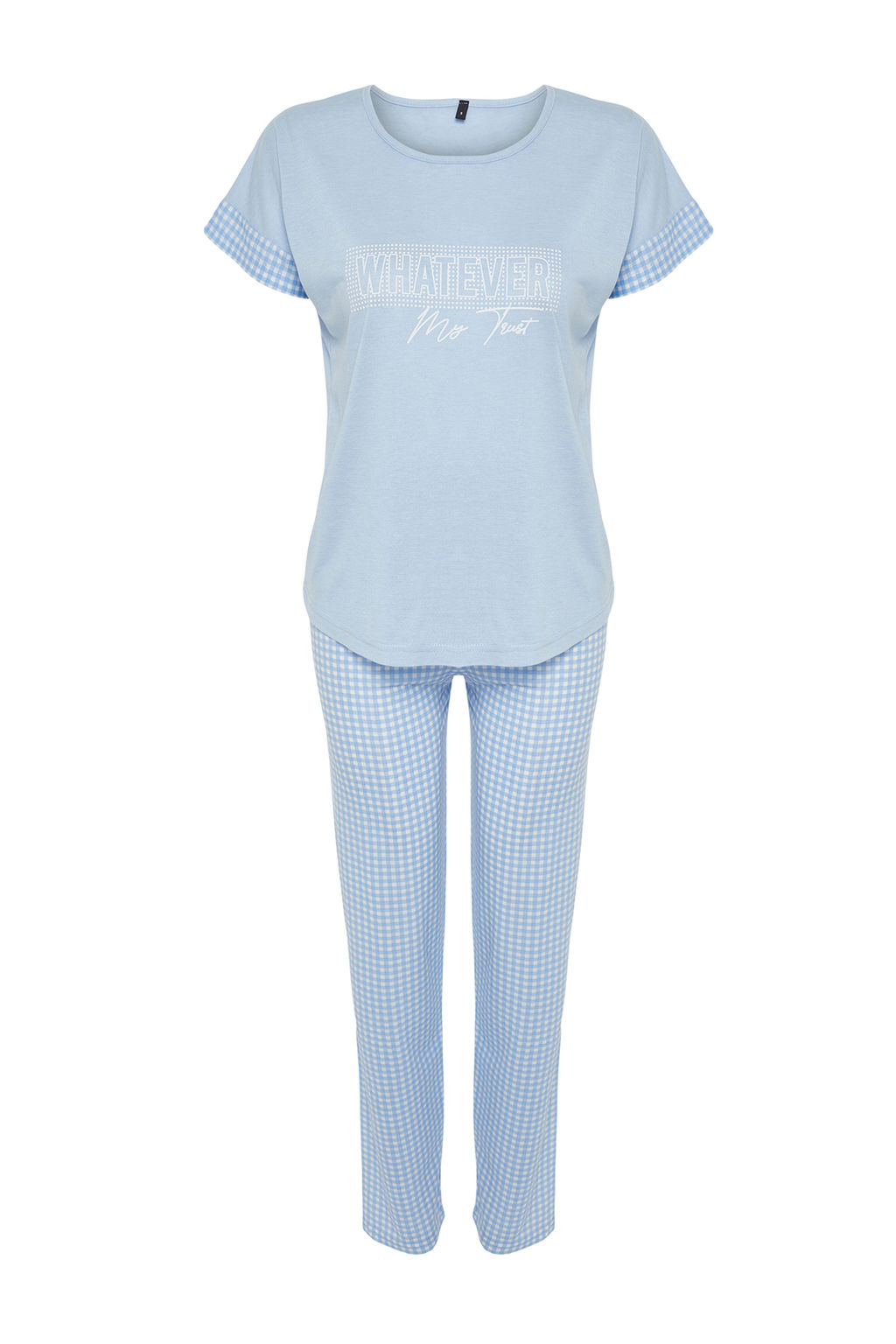 Mavi Potikareli ve Sloganl? Orme Pijama Tak?m? THMSS24PT00364