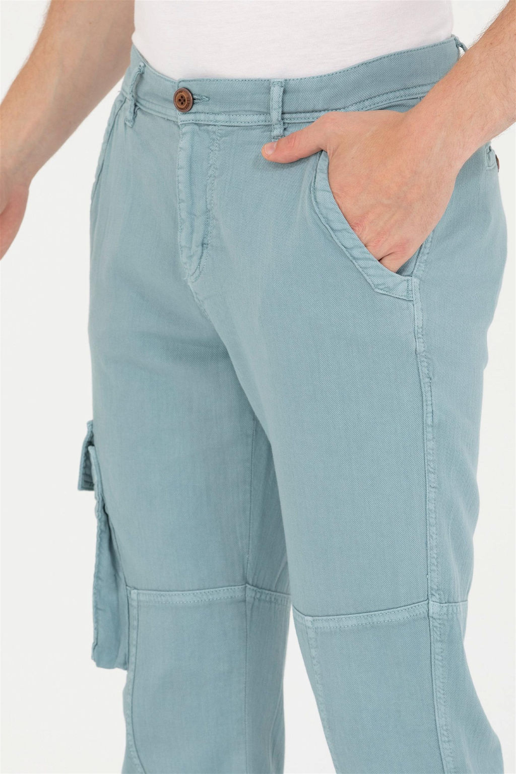 Мужские брюки из плотной ткани мятного цвета - U.s. polo assn фото 13