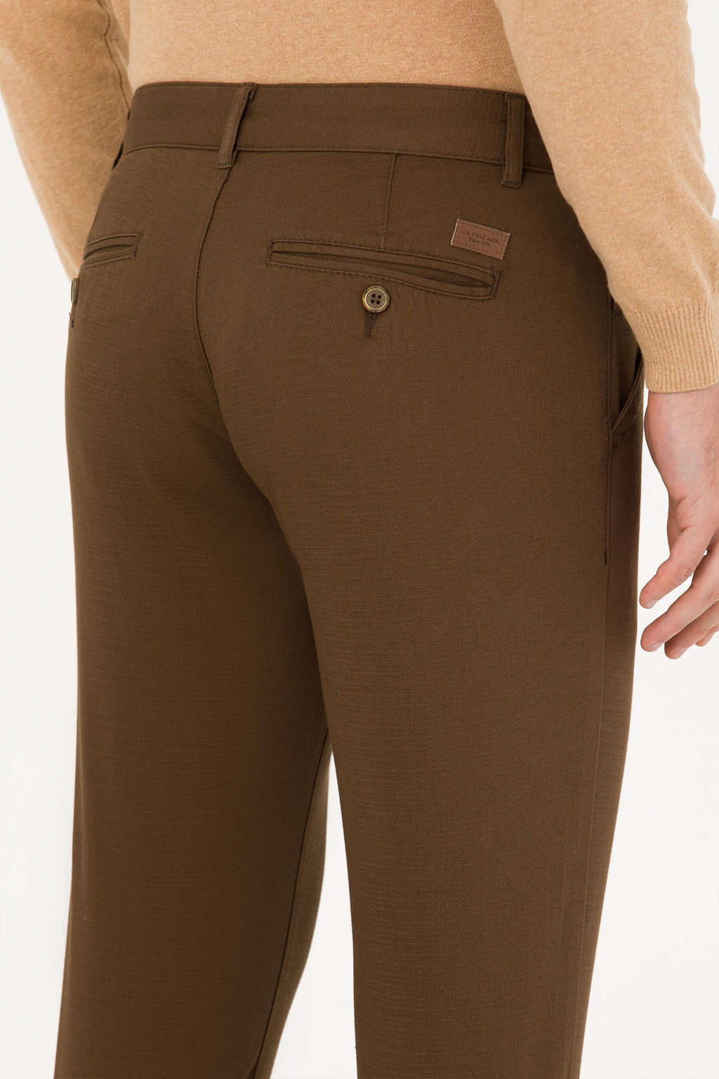 Erkek Slim Fit Coconut Kanvas / Chino Pantolon