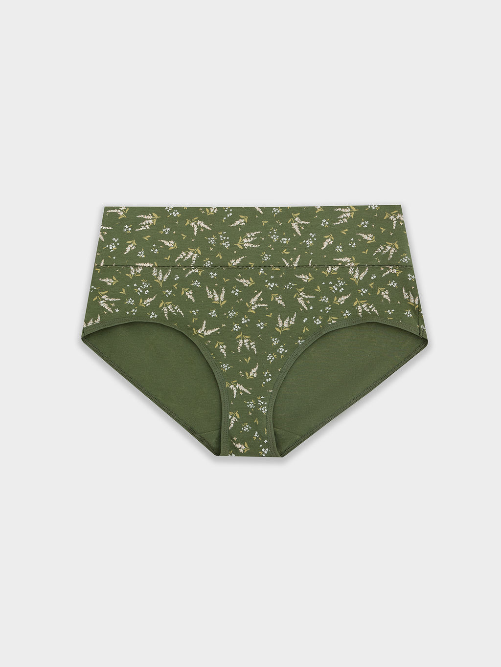 Цена за 2 штуки! Трусы макси зеленые с цветочным принтом