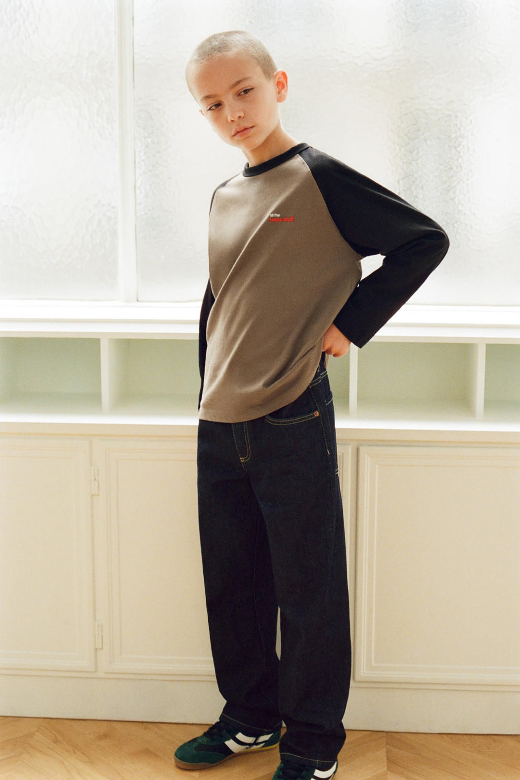 RAGLAN SLEEVE T-SHIRT WITH EMBROIDERED TEXT - Zara фото 5