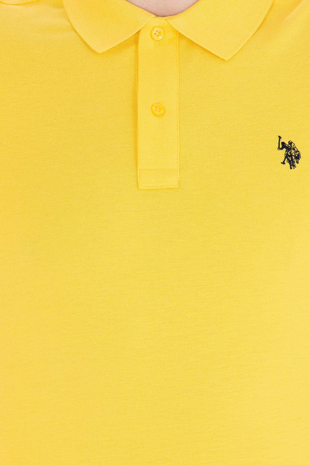 U. S. Polo Assn Мужская темно-желтая базовая футболка с воротником-поло - U.s. polo assn фото 6