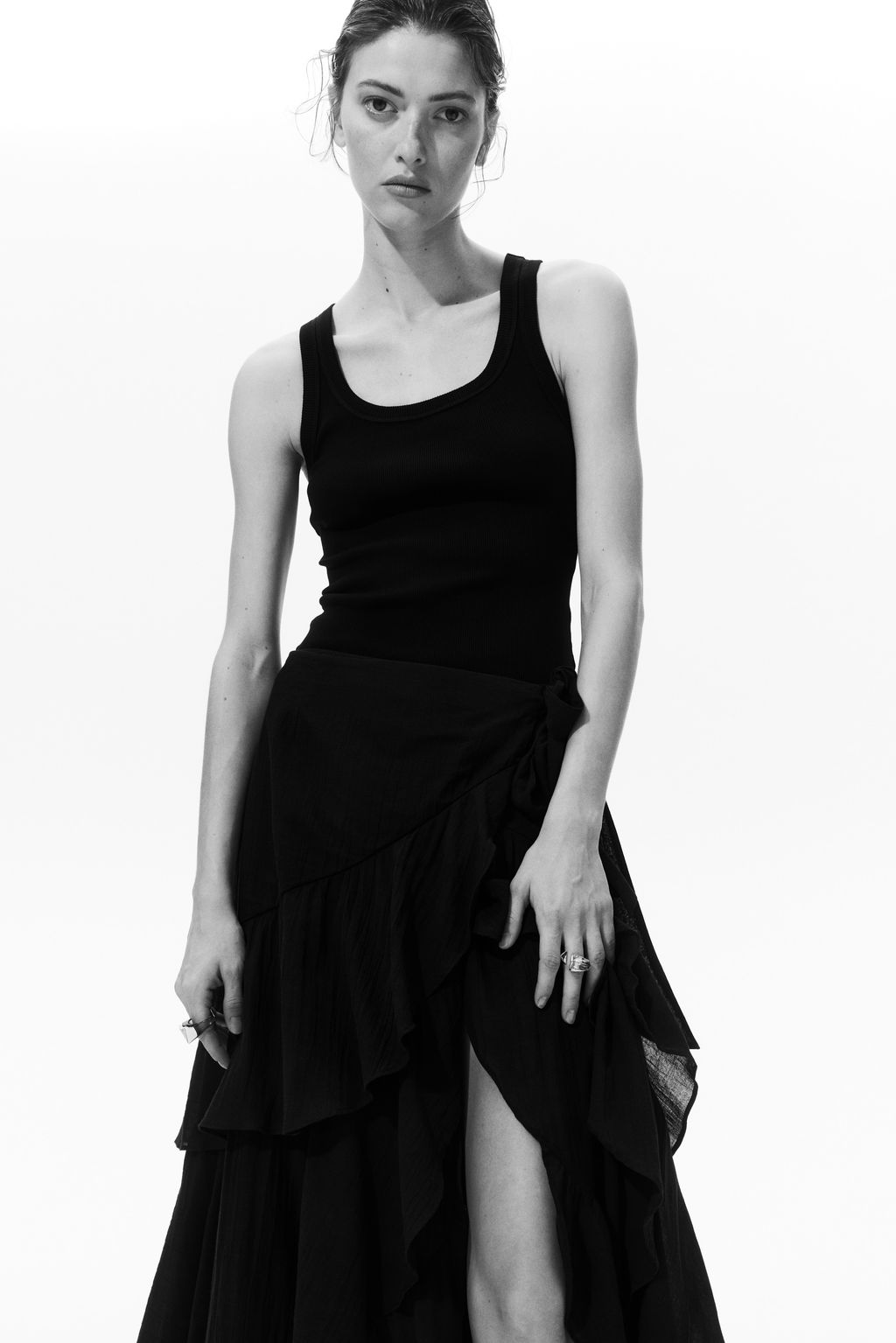 Tiered wrap skirt - H&m фото 5