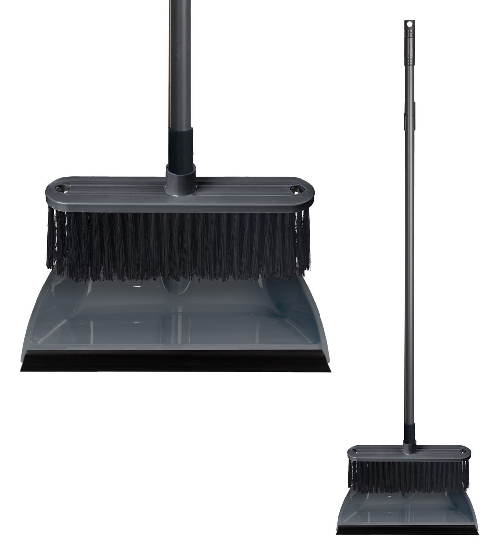 Комплект "Ленивка" щетка для пола "Этна" Мега с совком с кромкой (серый) 223207735/01