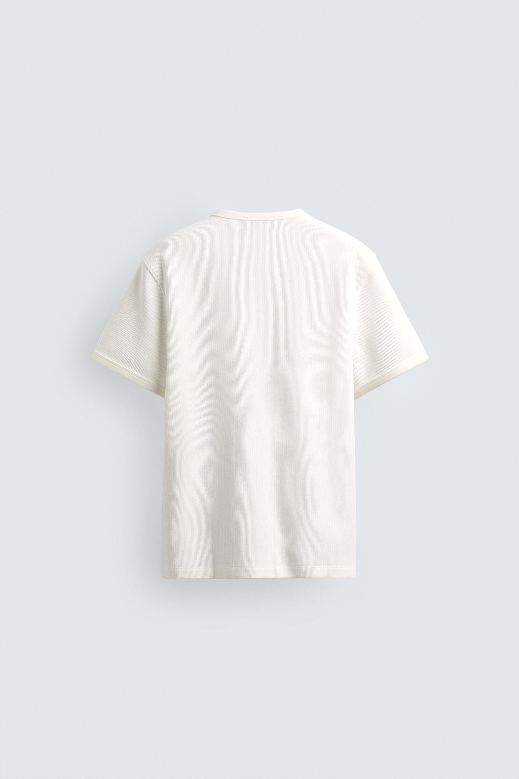 CAMISETA ESTRUCTURA CUELLO PANADERO / Blanco