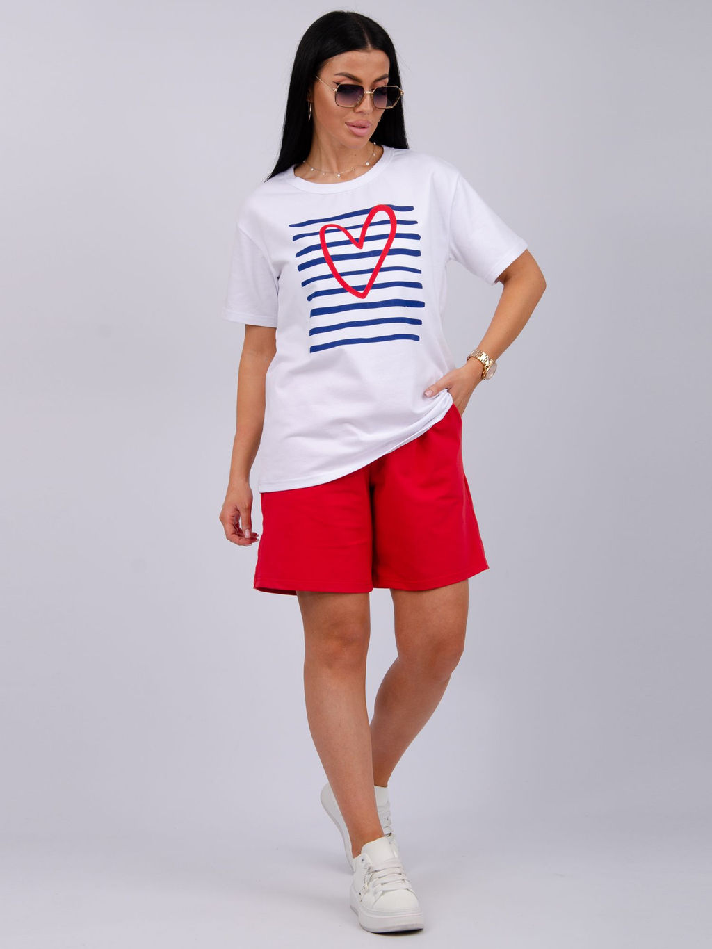 Костюм "Море 3" красный, трикотаж