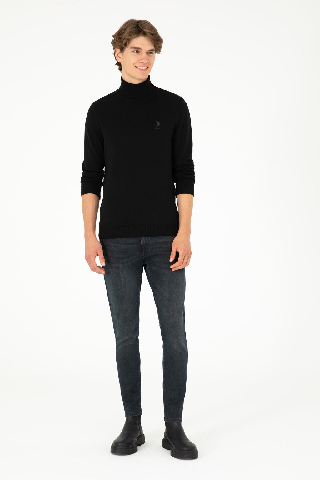 Мужской черный базовый свитер Неожиданная скидка в корзине - U.s. polo assn фото 4