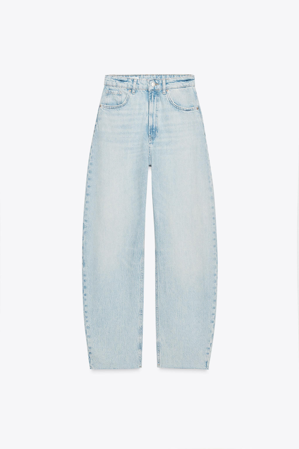 HIGH-WAIST BARREL TRF JEANS - Zara фото 7