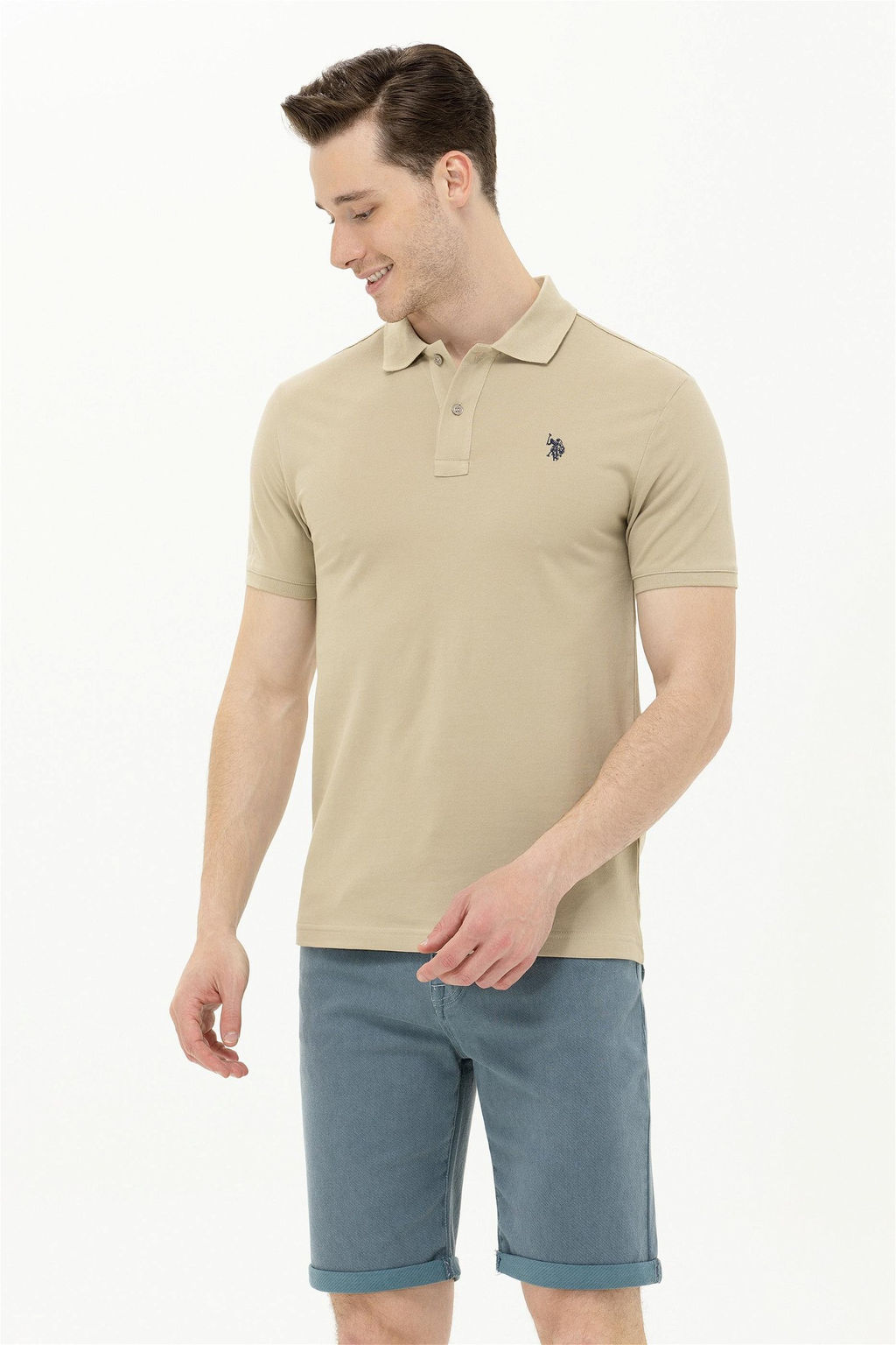 Мужская футболка цвета хаки Basic - U.s. polo assn фото 7